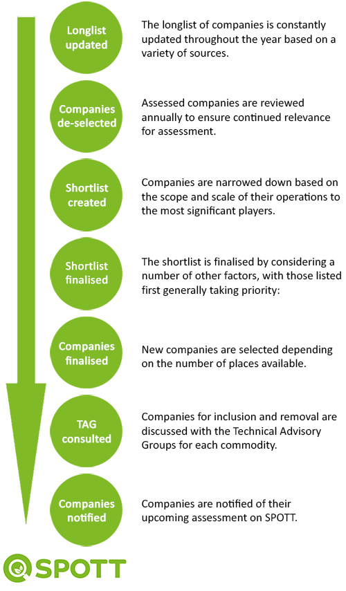 SPOTT Company Selection Process Graphic